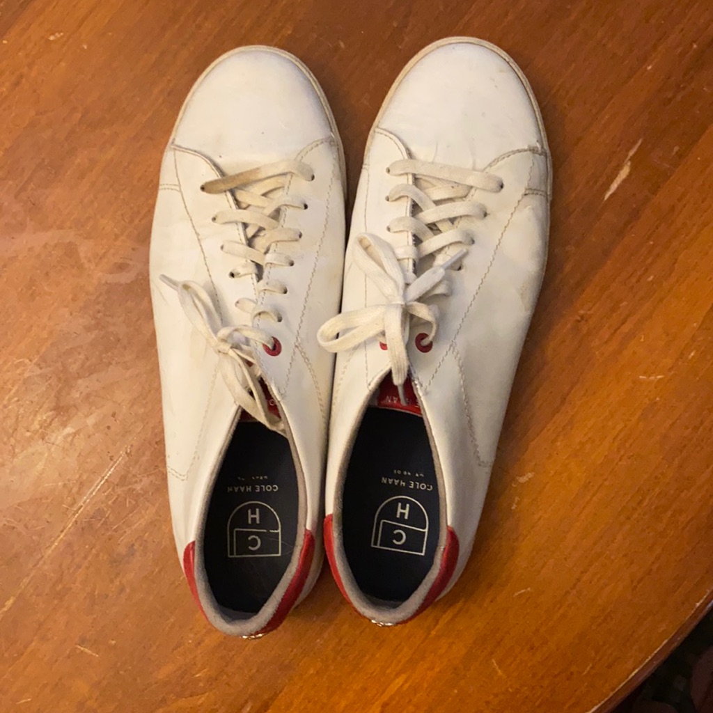 Cole Haan White Leather Sneakers Size 11